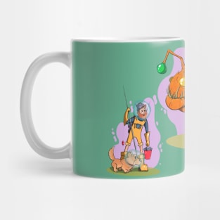 Space Fishing Friends Mug